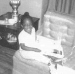 Karen, about age 3, reading